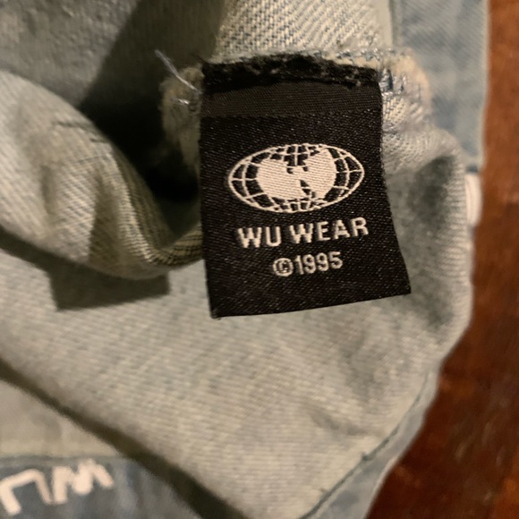 VTG NWT Wu Wear Men’s Size Medium Blue Printed Denim Jacket - Picture 6 of 8